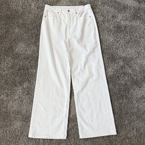 Chico's Classic White High Rise Wide Leg Jeans NWT SZ 8R 1R